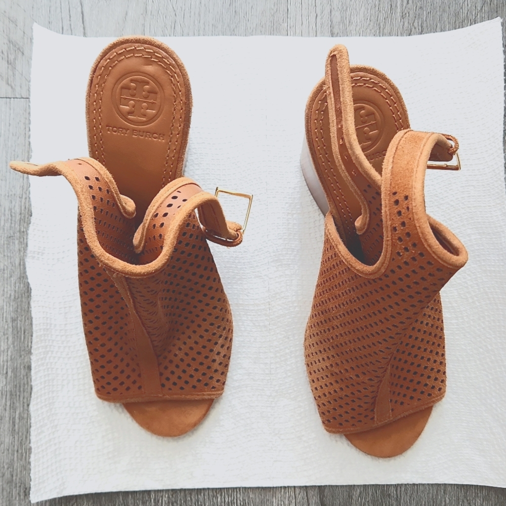 Tory Burch Suede Wedges